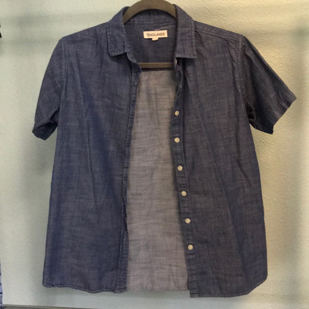 Tradlands chambray short sleeve button down